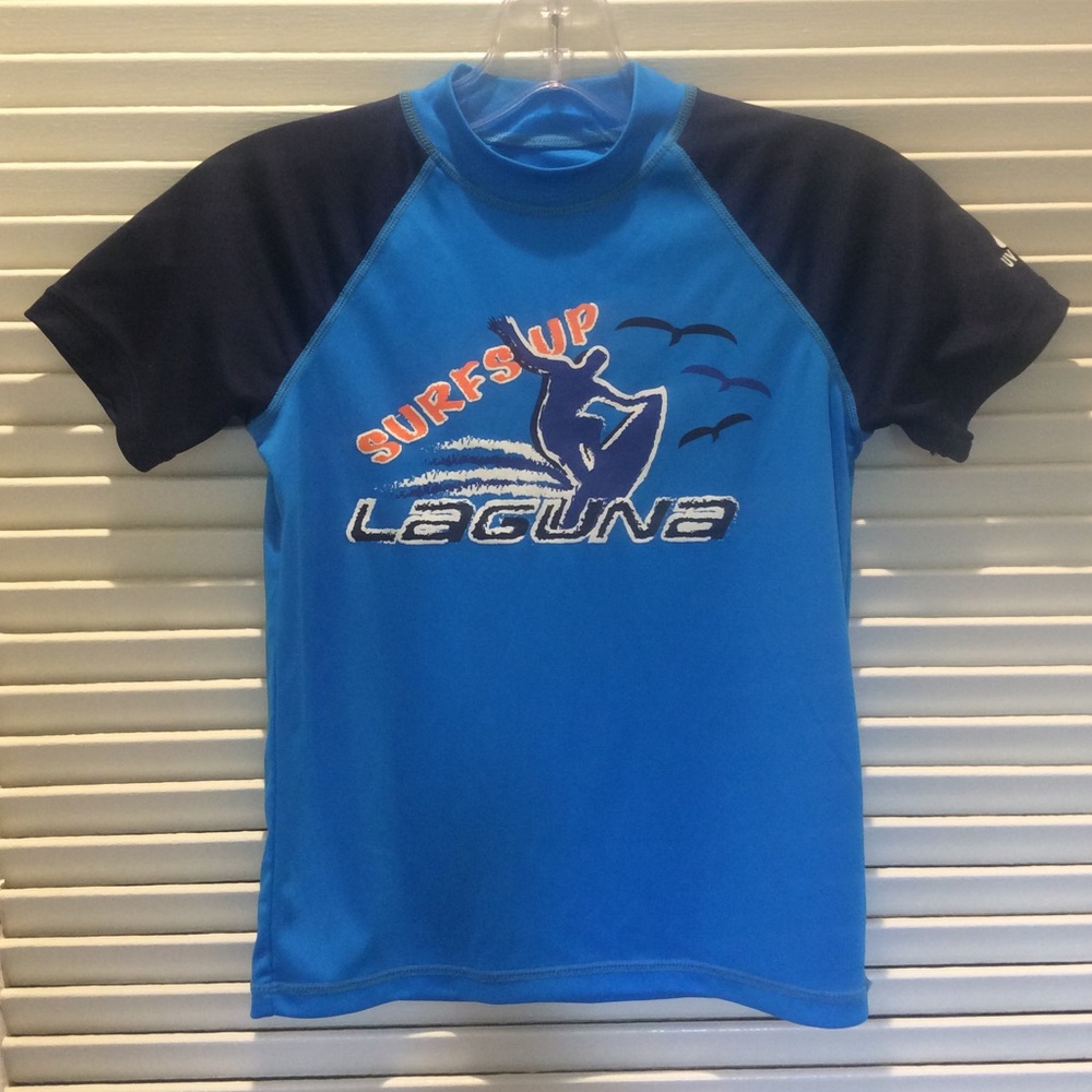 UV Guard short sleeve sz 5/6 blue/navy